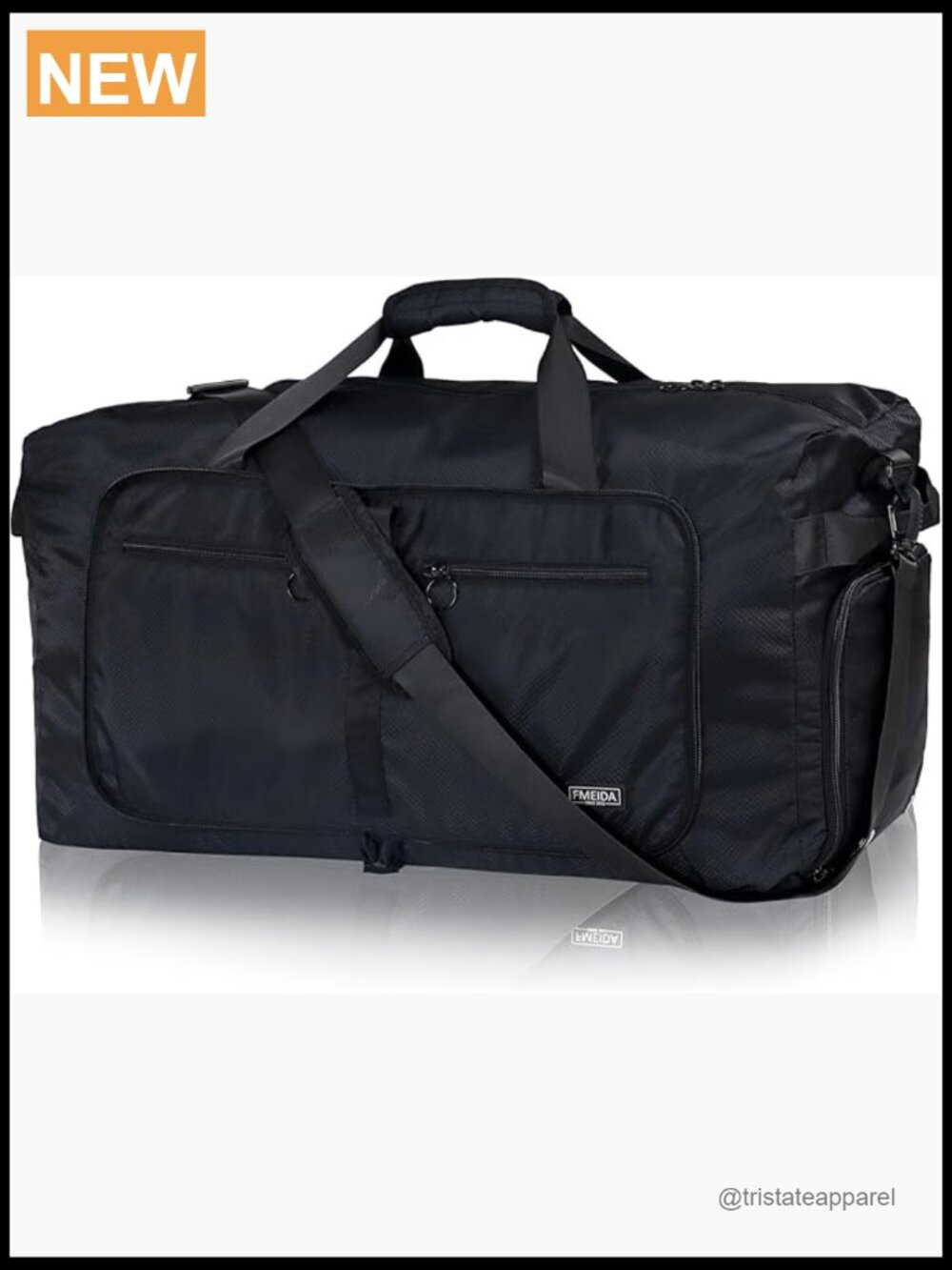 65L Foldable Travel Duffle Bag with Shoe Compartment